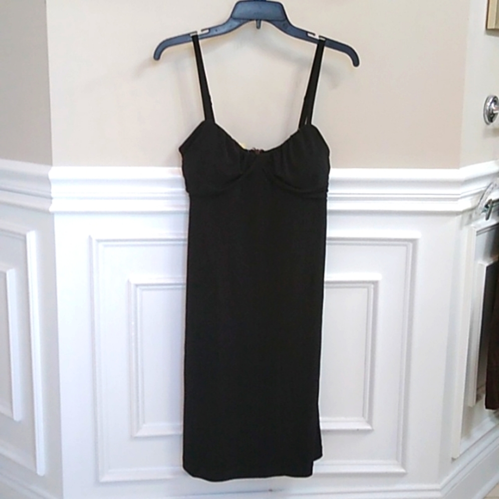 Tommy Bahama little black dress with flared skirt